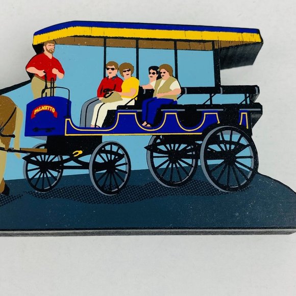 Shelia's Shelia Sheila Palmetto Carriage Tour CVN07 Signed By Artist Wood Art - Picture 3 of 11